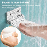Wall Mounted Aluminium Alloy Bathroom Shower Foot Rest Footstool