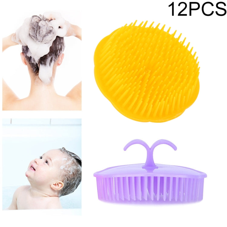 12 PCS Shampoo Brush Adult Scalp Massage Brush Soft Glue Bathroom Shampoo Comb，Random Color Delivery, Scalp Massage Brush Scalp Massage Brush