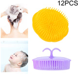 12 PCS Shampoo Brush Adult Scalp Massage Brush Soft Glue Bathroom Shampoo Comb，Random Color Delivery, Scalp Massage Brush Scalp Massage Brush