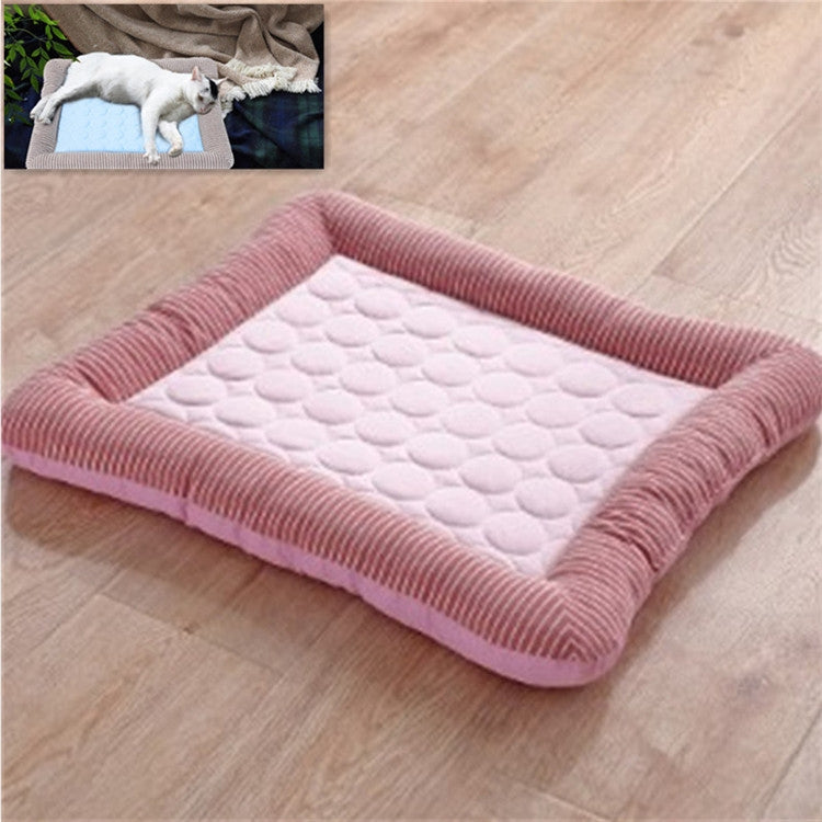 Summer Ice Silk Nest Pads Small and Medium-sized Multifunctional Cool Pet Nest Dog Cat Pad, S, M, L