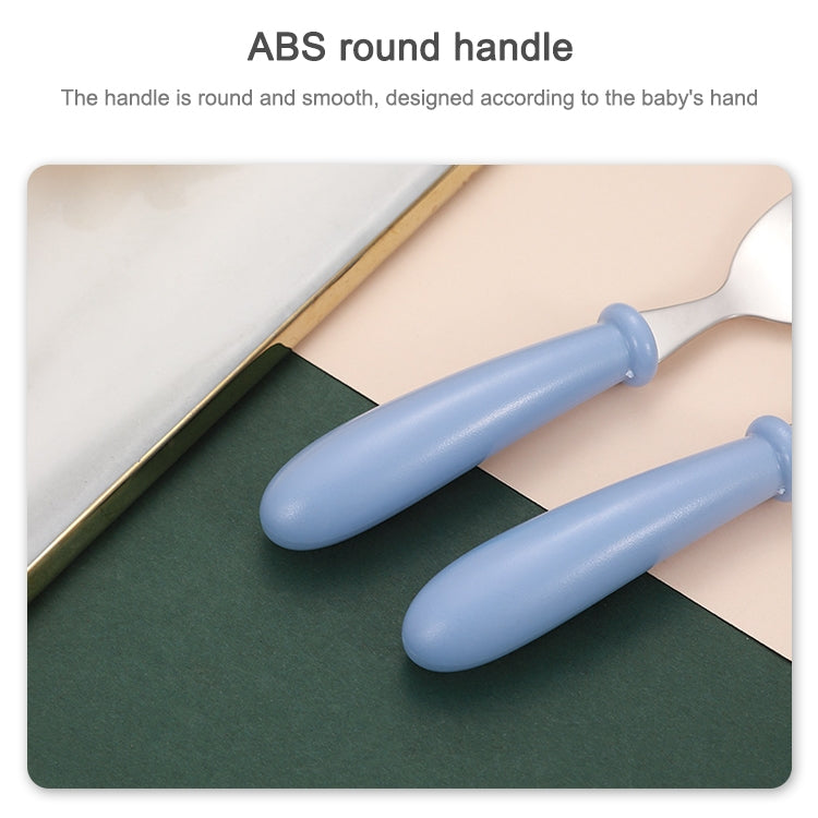 3 PCS/ Set 304 Stainless Steel Spoon and Fork Box Cute Baby Kindergarten Tableware Set