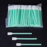 100 Sticks Inkjet Sponge Flat Head Cleaning Wipe Industrial Rod, 13cm