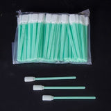100 Sticks Inkjet Sponge Flat Head Cleaning Wipe Industrial Rod, 13cm 13cm 5 inch Small Wide Sponge Head