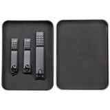 3 in 1 Black Color Titanium Nail Shear Set Exfoliating Manicure Tool, Black (Iron Box), Color Titanium (Iron Box) Black (Iron Box)