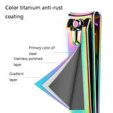 3 in 1 Black Color Titanium Nail Shear Set Exfoliating Manicure Tool, Black (Iron Box), Color Titanium (Iron Box)