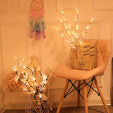 LED Fiber Optic Flower Twig Light String Room Bedroom Romantic Decoration Lantern
