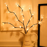 LED Fiber Optic Flower Twig Light String Room Bedroom Romantic Decoration Lantern