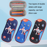 S-888 Elementary School Cartoon EVA Pencil Case Anti-fall 3D Stationery Box Color Random Delivery, Spacewalk, Astronaut, Rabbit, Dancing Kitten