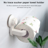 Toilet Paper Holder Suction Cup Wall Mount Removable Rack