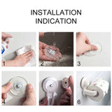 Toilet Paper Holder Suction Cup Wall Mount Removable Rack