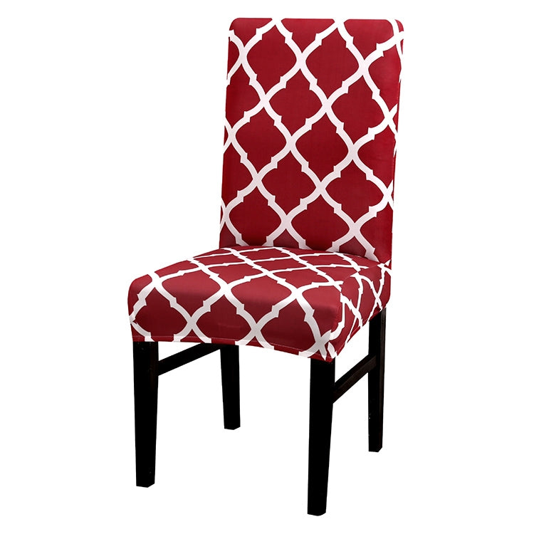 Universal Simple Stretch Chair Cover Wine Red