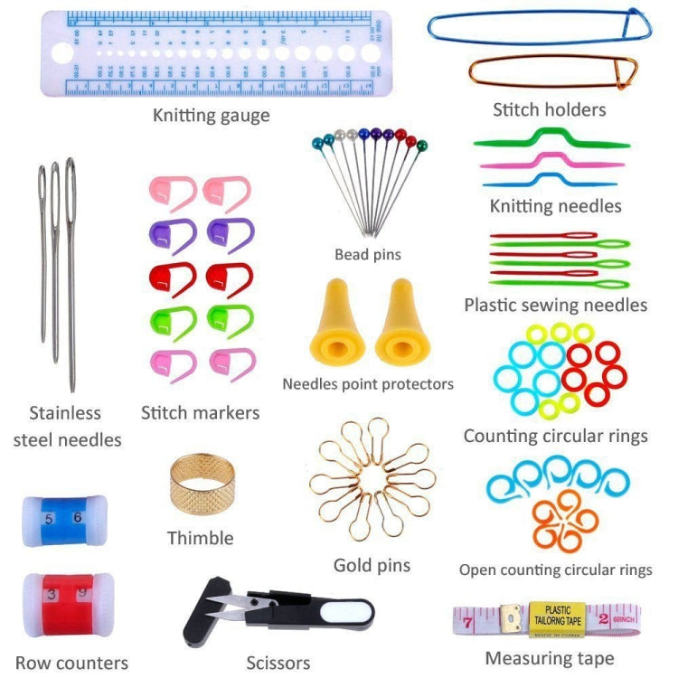 100 in 1 Crochet Knitting Tool Set