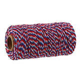 Two-color Cotton Thread Handmade DIY Drawstring Gift Box Packing Rope, 2mm Thick (100m / Roll)