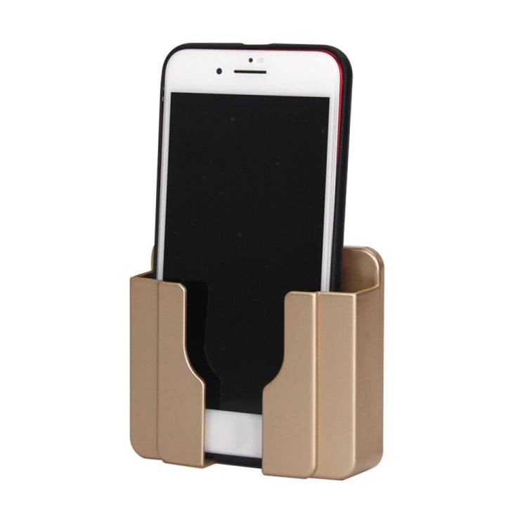 Wall Mobile Phone Holder Stand Socket Charger Storage Box Gold