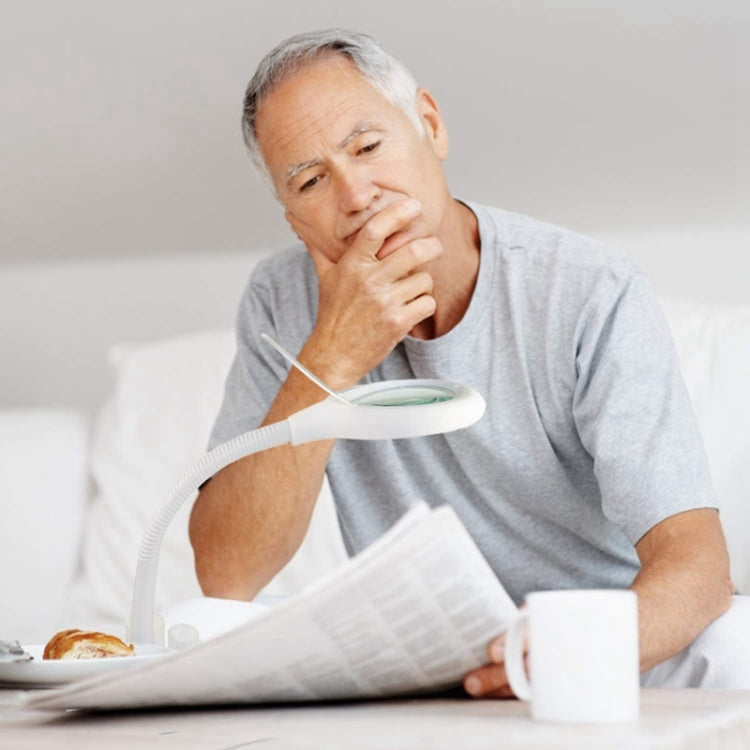 White LED Desk Lamp Desktop Magnifying Glass Work Lamp, US Plug, EU Plug, GB Plug