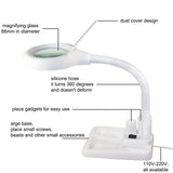 White LED Desk Lamp Desktop Magnifying Glass Work Lamp, US Plug, EU Plug, GB Plug