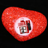 Indoor Decorative LED Night Light Romantic 3D Love Heart Valentine Day Wedding Party Decoration, 8cm White Heart