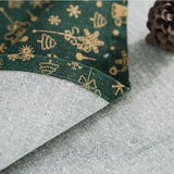 Linen Cotton Christmas Party Tablecloth Rectangle Bronzing Dinning Table Cover, 100x140cm, 140x140cm, 140x160cm, 140x180cm, 140x200cm, 140x220cm, 140x240cm, 140x260cm, 140x300cm, 90x90cm