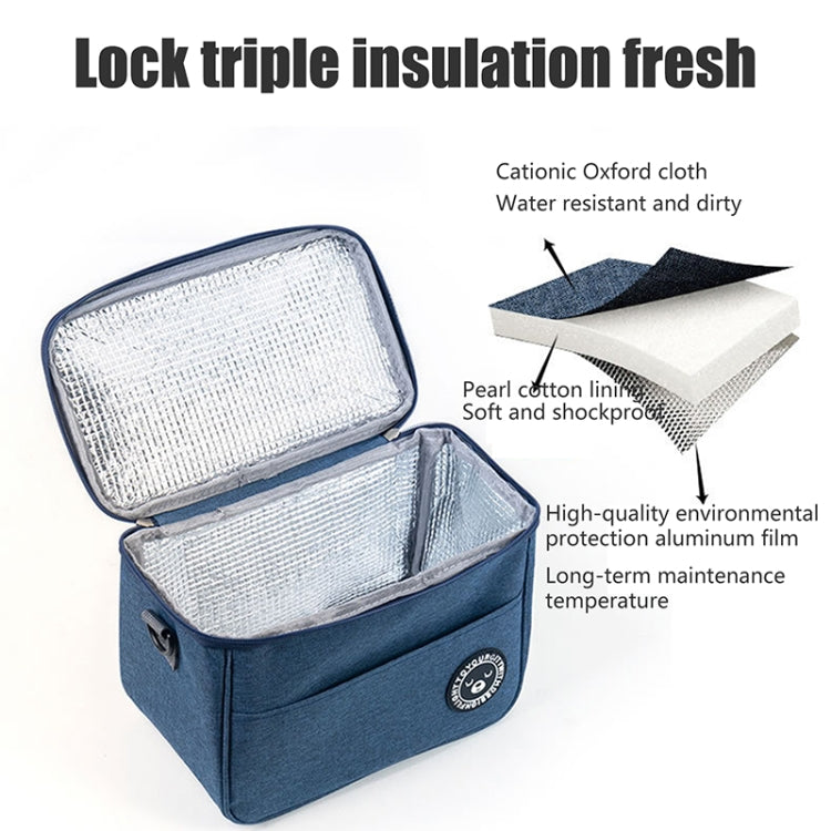 Thermal Lunch Box Bag Durable Waterproof Office Cooler Lunchbox with Strap, S, M, L