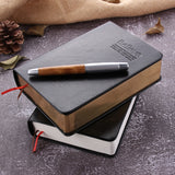 Ultra-Thick Retro Simple Lmitation Leather Thick Horizontal Blank Notebook, Specifications:Large Gold Rim Horizontal Line, Small Gold Rim Blank, Small White Rim Blank