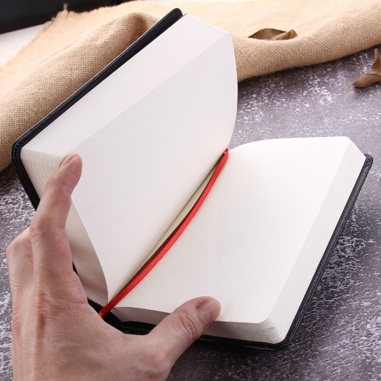 Ultra-Thick Retro Simple Lmitation Leather Thick Horizontal Blank Notebook, Specifications:Large Gold Rim Horizontal Line, Small Gold Rim Blank, Small White Rim Blank, Large White Rim Blank, Large White Rim Horizontal Line, Large Gold Rim White        ...