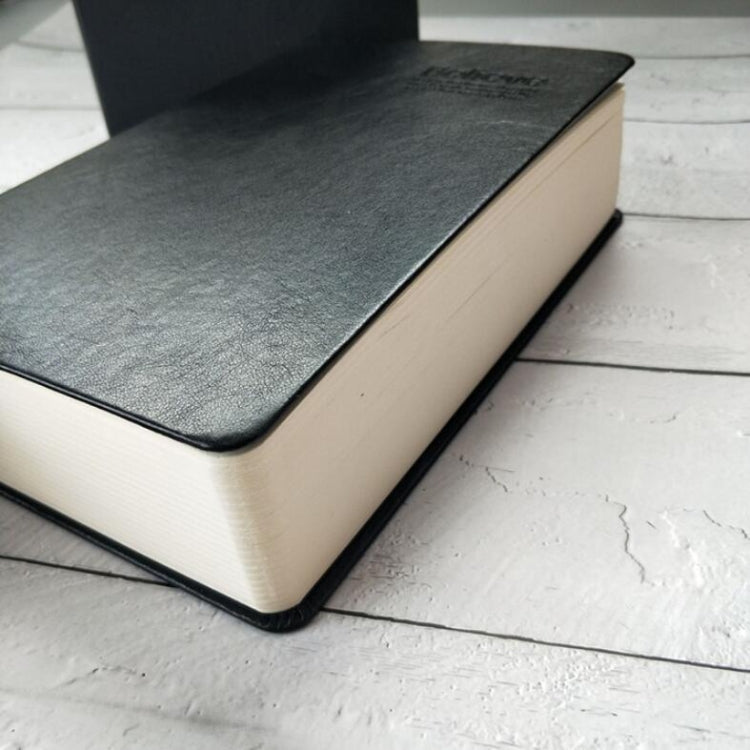 Ultra-Thick Retro Simple Lmitation Leather Thick Horizontal Blank Notebook, Specifications:Large Gold Rim Horizontal Line, Small Gold Rim Blank, Small White Rim Blank