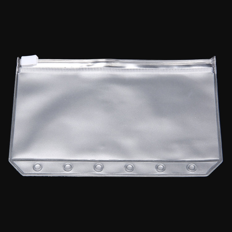 3 PCS Bill Bag Business Card Pull-edge Loose-leaf Pocket Insert PVC Zipper Storage Bag, A5 L, A6 M, A7 S