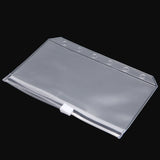 3 PCS Bill Bag Business Card Pull-edge Loose-leaf Pocket Insert PVC Zipper Storage Bag, A5 L, A6 M, A7 S