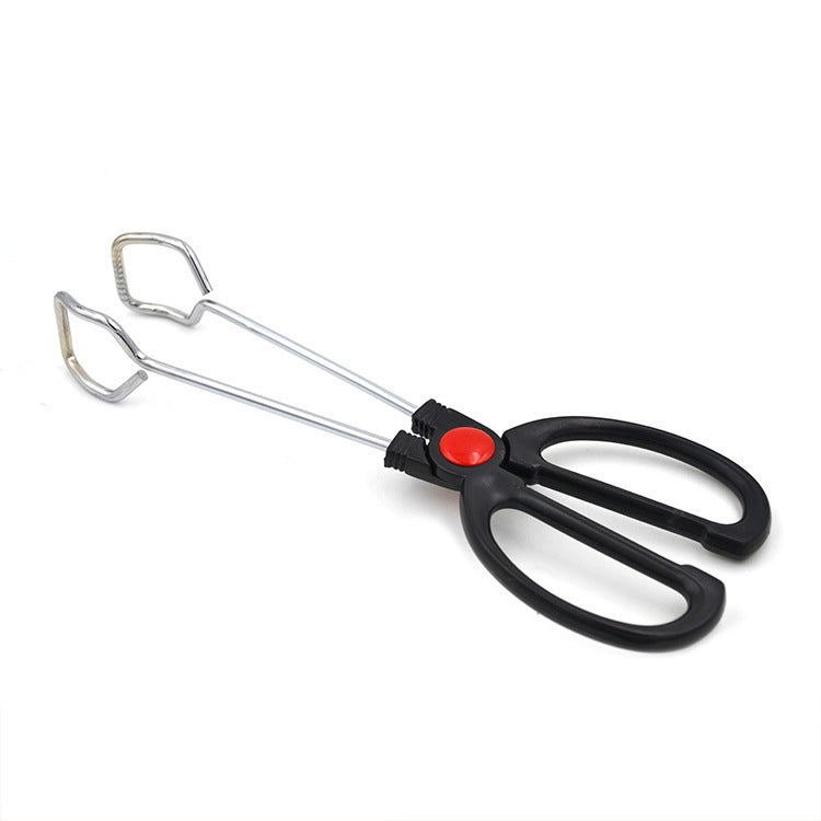Stainless Steel Plastic Handle Barbecue Tongs Food Clip Barbecue Tools, 9 Inch, 12 Inch