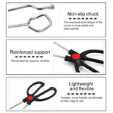 Stainless Steel Plastic Handle Barbecue Tongs Food Clip Barbecue Tools, 9 Inch, 12 Inch