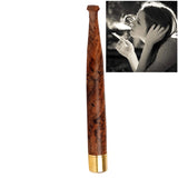 Ladies Twig Pull Rod Filter Can Wash Wood Sandalwood Long Cigarette Holder, 5 mm Fine Smoke