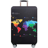 Travel Luggage Cover Suitcase Dustproof Scratch-proof Protection Elastic Sleeve, S Size 19 to 21 inch, M Size 22 to 24 inch, L Size 26 to 28 inch, XL Size 29 to 32 inch M Size 22 to 24 inch Geometric Map