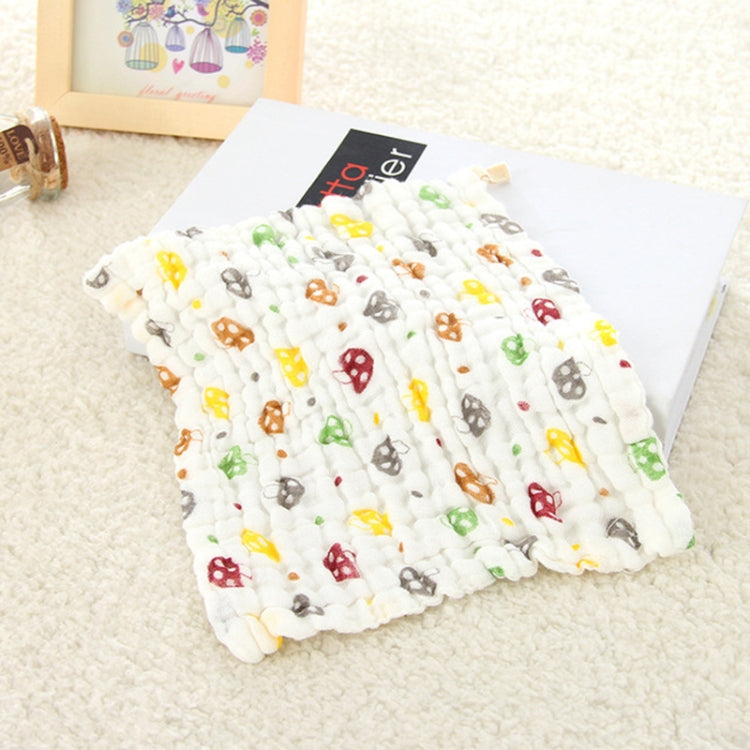 2 PCS Cotton 6-layer Gauze Saliva Towel Medical Seersucker Small Square Scarf Mushroom