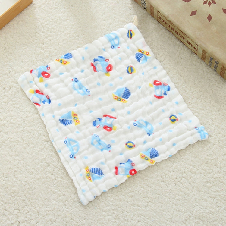 2 PCS Cotton 6-layer Gauze Saliva Towel Medical Seersucker Small Square Scarf Small Train