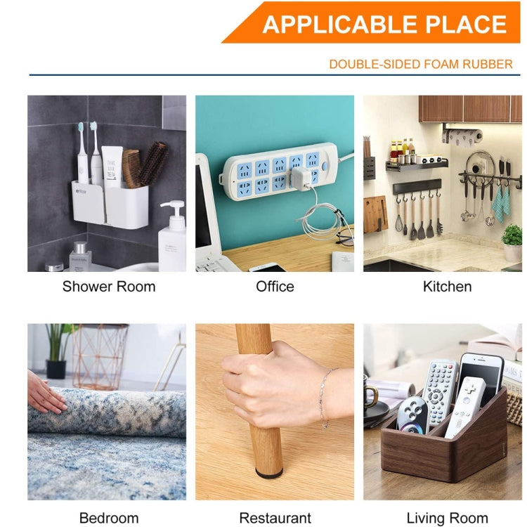 Square EVA Foam Double-sided Adhesive High-viscosity Sponge Sticker, 300 PCS 15x15x1.5mm, 300 PCS 20x20x1.5mm, 300 PCS 20x24x1.5mm, 150 PCS 30x40x1.5mm, 100 PCS 40x40x1.5mm, 48 PCS 65x76x1.5mm