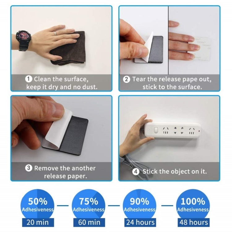 Square EVA Foam Double-sided Adhesive High-viscosity Sponge Sticker, 48 PCS 65x76x1.5mm