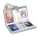 3-Inch Photo Album Holds 96 Photos PU Leather Large Capacity Storage Case with Multi-Pocket Pages