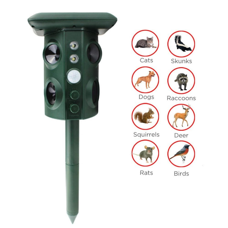 Outdoor Solar Animal Repeller Ultrasonic Vibration Multi-functional Snake Repeller, Solar Animal Repeller