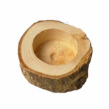 3 PCS Mini Natural Log Round Home Office Garden Decoration Succulent Plant Pot Candle Holder Small Bonsai Home Decoration, S, M, L S