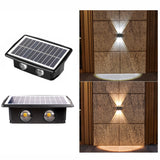 Solar Wall Lamp Outdoor Waterproof Up And Down Double-headed Spotlights, 4LED, 8LED, 6LED