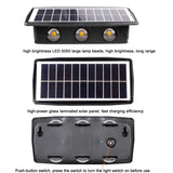 Solar Wall Lamp Outdoor Waterproof Up And Down Double-headed Spotlights, 4LED, 8LED, 6LED