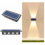 Solar Wall Lamp Outdoor Waterproof Up And Down Double-headed Spotlights, 4LED, 8LED, 6LED