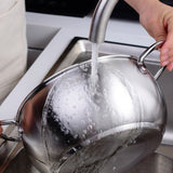 Si Gang 24CM Stainless Steel Drum-shaped Large-capacity Extra Thick Soup Pot, 24 CM