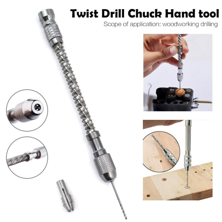 HIAIM Punch Semi-automatic Twist Drill Hand Drill Set, Hand Drills +0.3-1.6 Bits 20 PCS