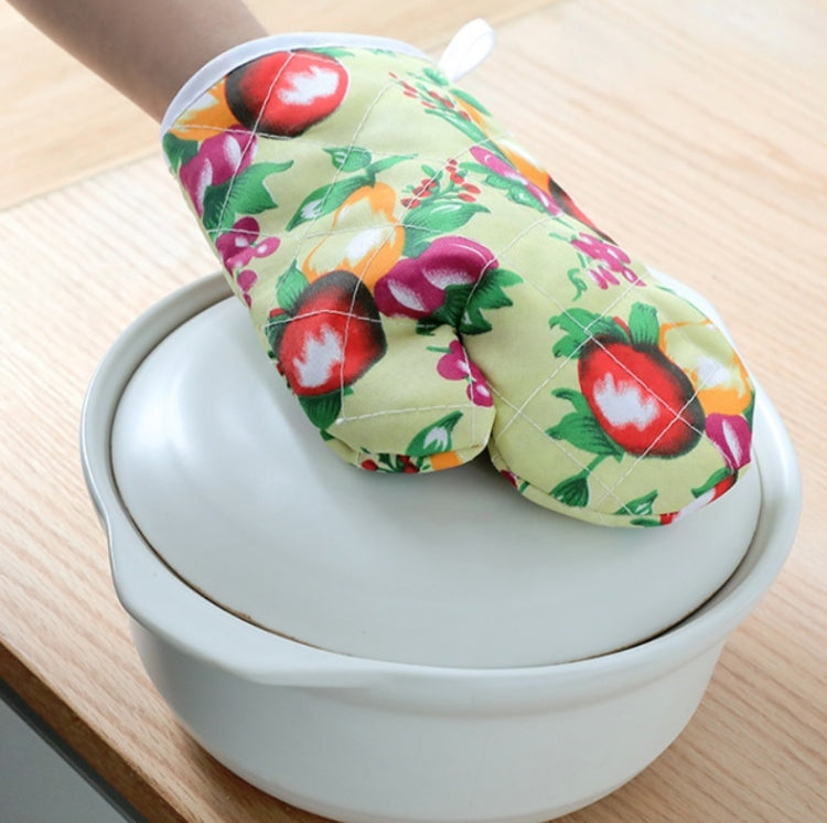 5 Sets 2 in 1 Thickened Microwave Oven High Temperature Resistant Plus Velvet Insulation Gloves Set, 5 Sets