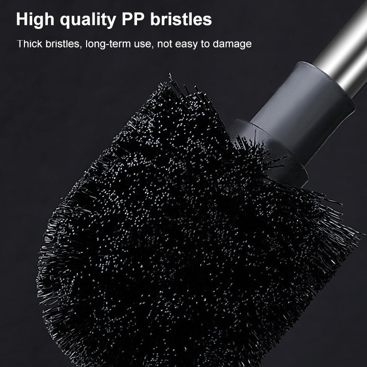 Stainless Steel Wall-mounted Home Soft Brush Toilet Brush, White, Pink, Grey