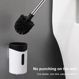 Stainless Steel Wall-mounted Home Soft Brush Toilet Brush, White, Pink, Grey