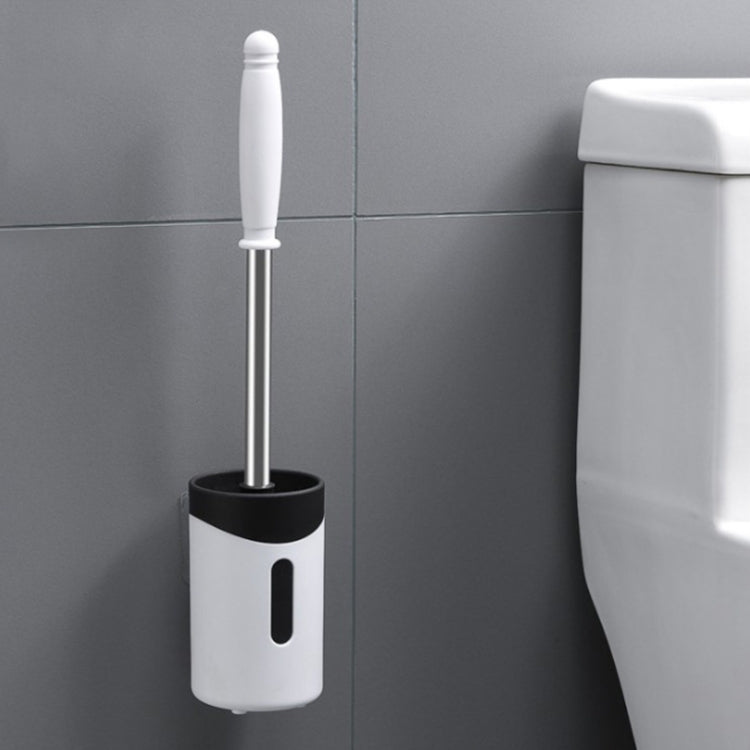Stainless Steel Wall-mounted Home Soft Brush Toilet Brush, Grey, White, Pink