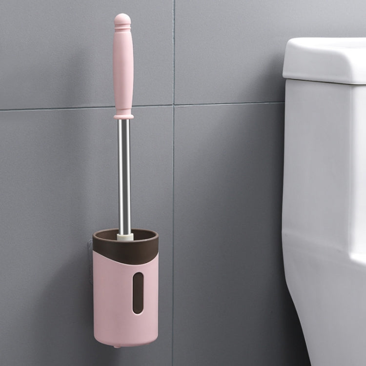Stainless Steel Wall-mounted Home Soft Brush Toilet Brush, Grey, White, Pink