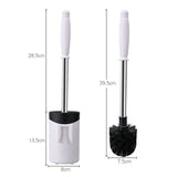 Stainless Steel Wall-mounted Home Soft Brush Toilet Brush, Grey, White, Pink